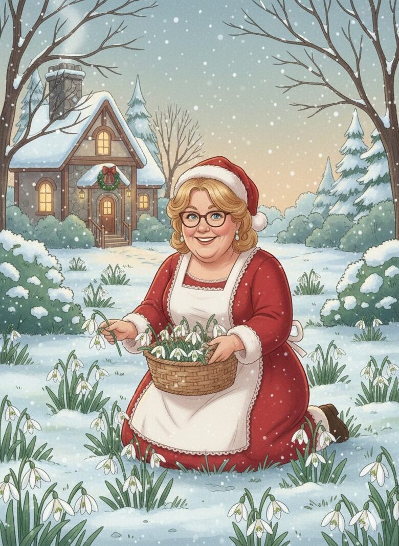 Santas-kundze-lasa-sniegpulkstenites